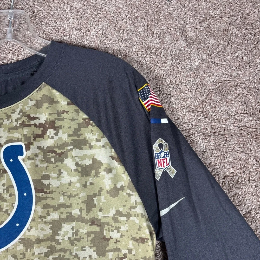 Nike NFL Indianapolis Colts Salute to Service‎ Camo Shirt Mens L 875353-060